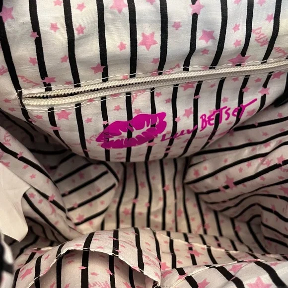 Betsey Johnson Quilted Cat Face Backpack Y2K Kawaii Coquette Glitter Rainbow Bag - Picture 14 of 16